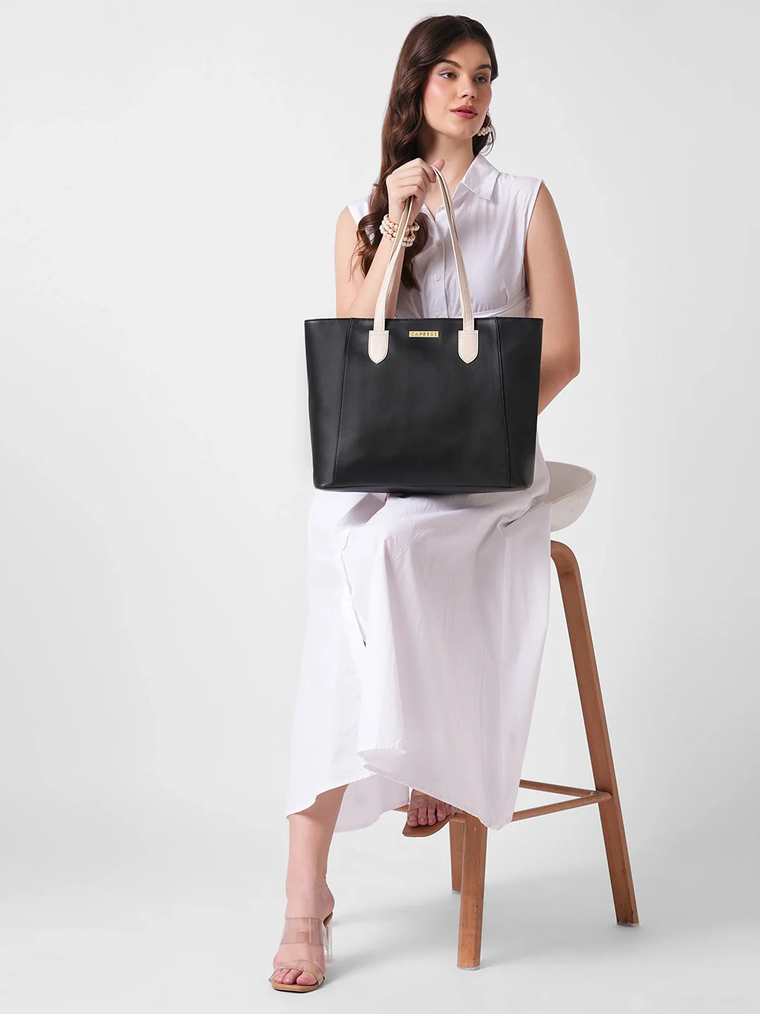 Caprese Devon Large Black Tote Bag - Image 7