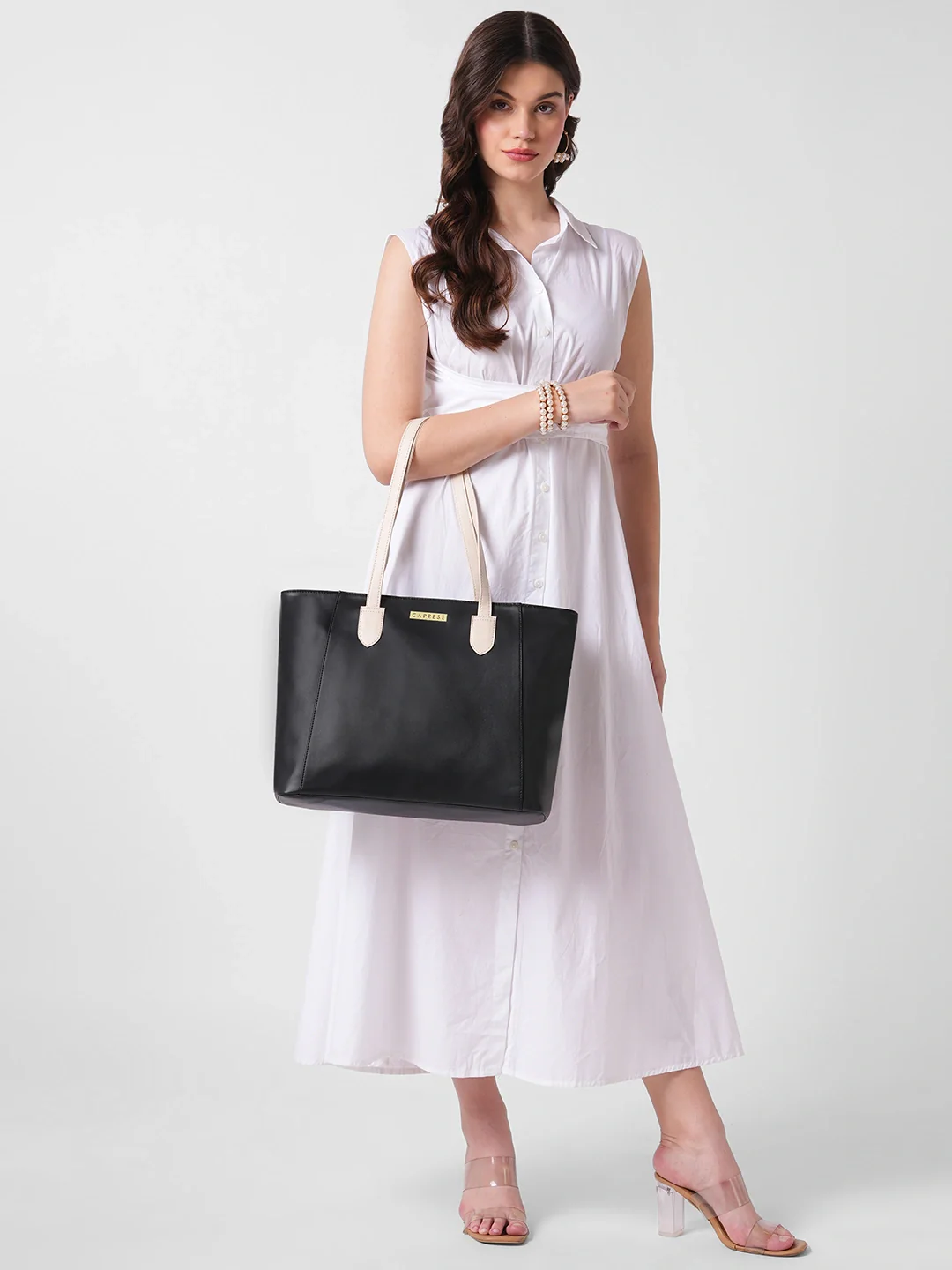 Caprese Devon Large Black Tote Bag - Image 8