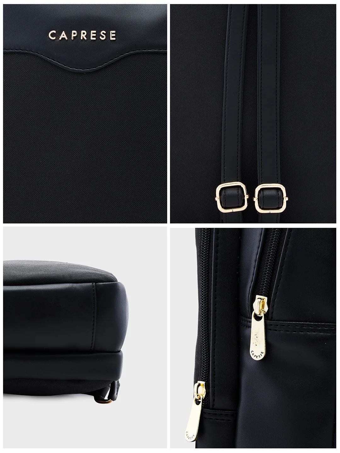 Caprese Dew Medium Black Backpack Bag - Image 3