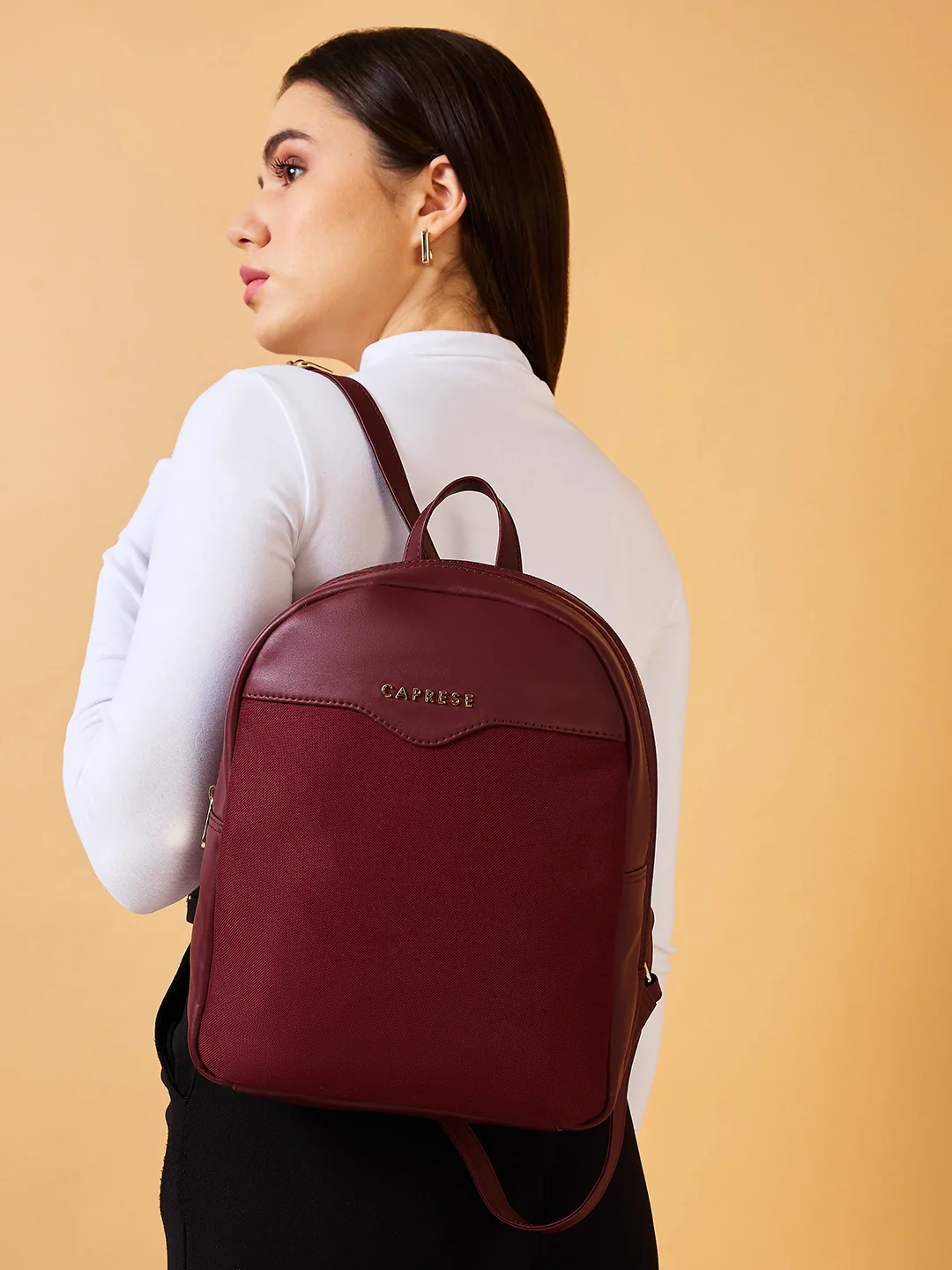 Caprese Dew Medium Hot Pink Backpack Bag - Image 2