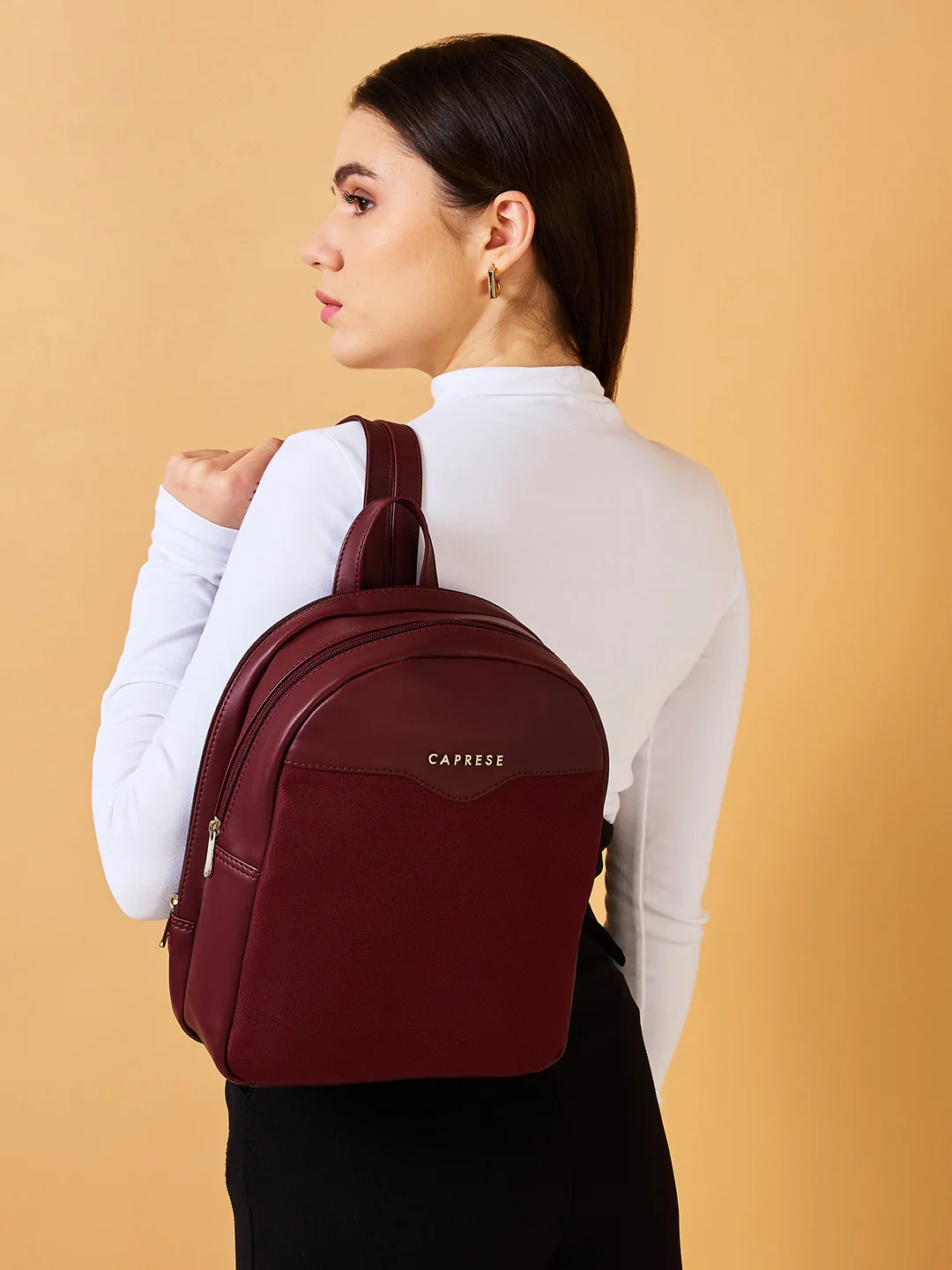 Caprese Dew Medium Hot Pink Backpack Bag - Image 9