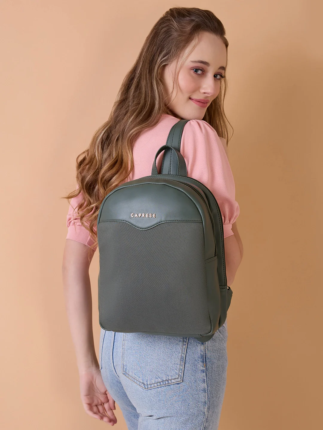 Caprese Dew Medium Olive Backpack - Image 2