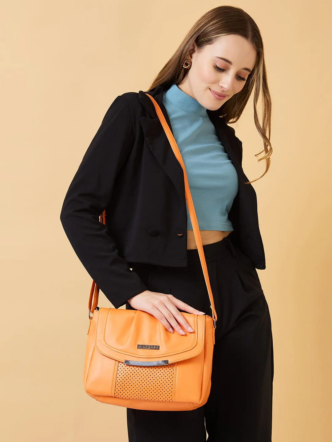 Caprese Dia Medium Orange Sling Bag - Image 2