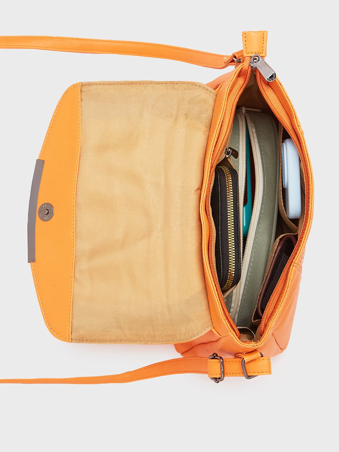 Caprese Dia Medium Orange Sling Bag - Image 9