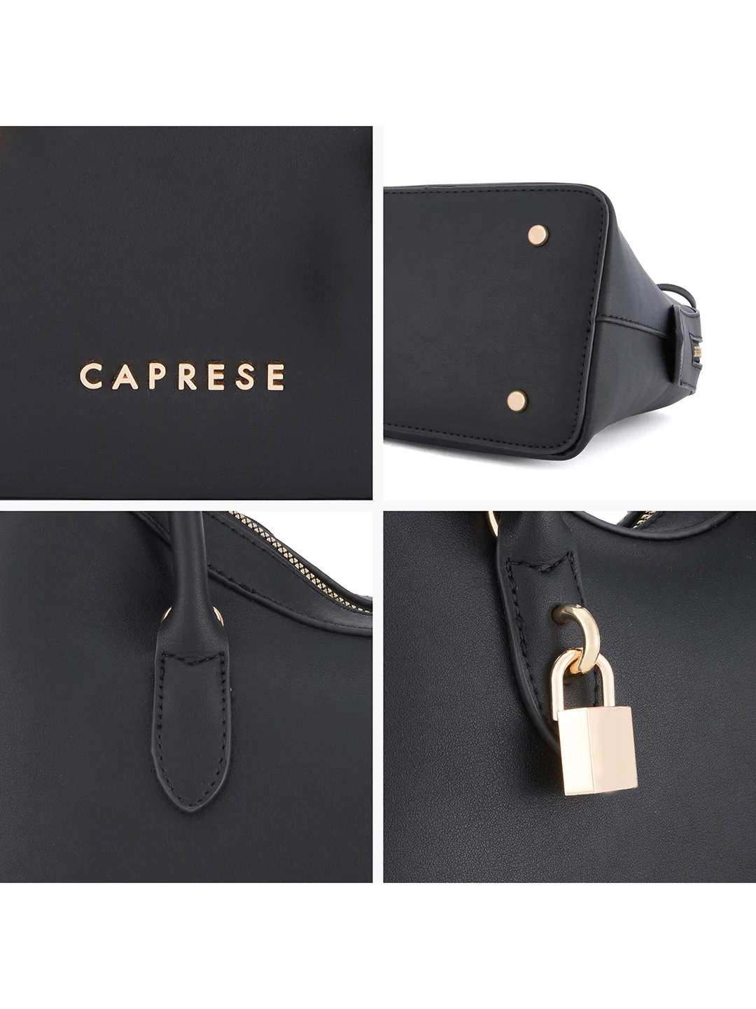 Caprese Dina Large Black Satchel Bag - Image 7