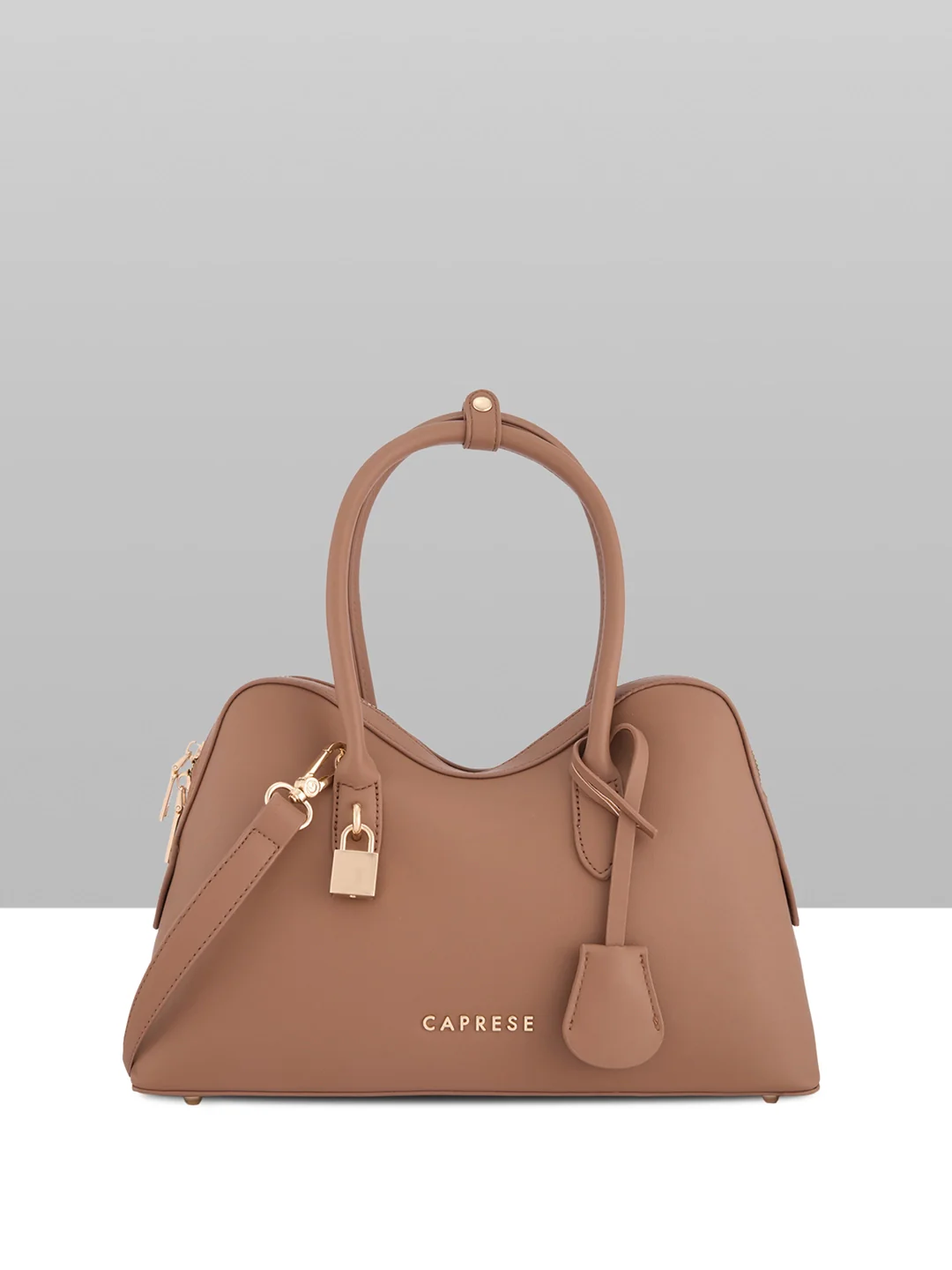 Caprese Dina Large Taupe Satchel Bag