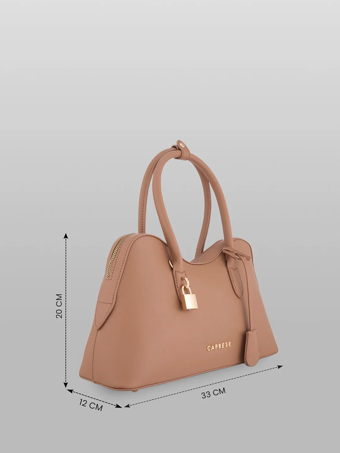 Caprese Dina Large Taupe Satchel Bag - Image 6
