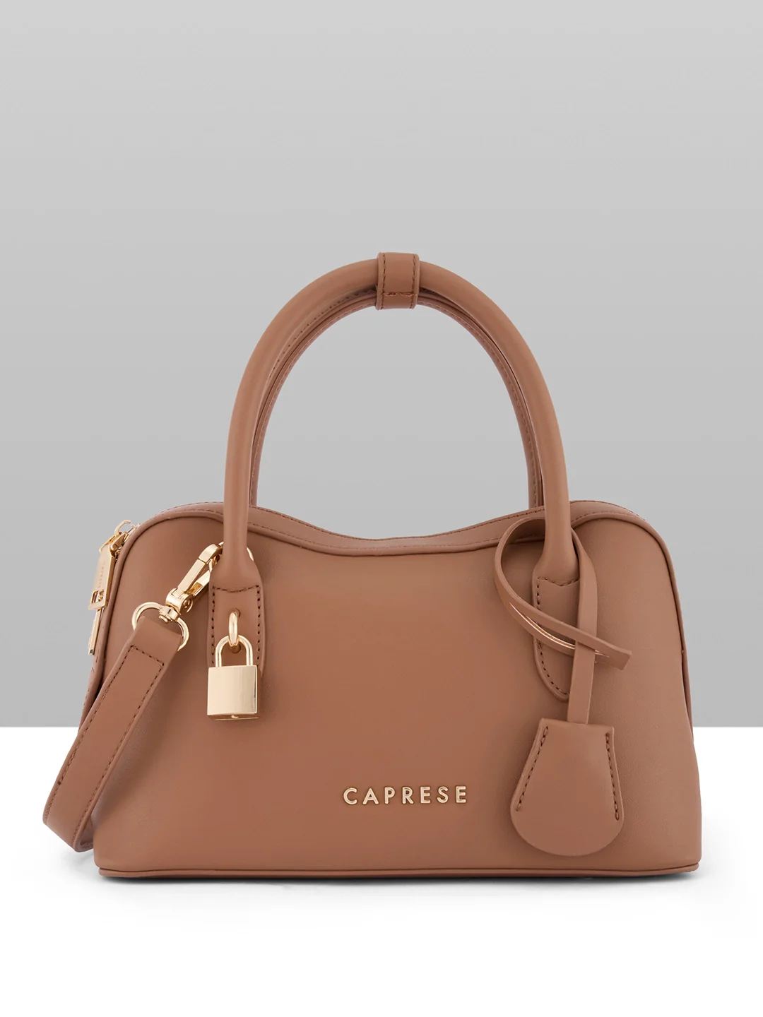Caprese Dina Small Taupe Satchel Bag