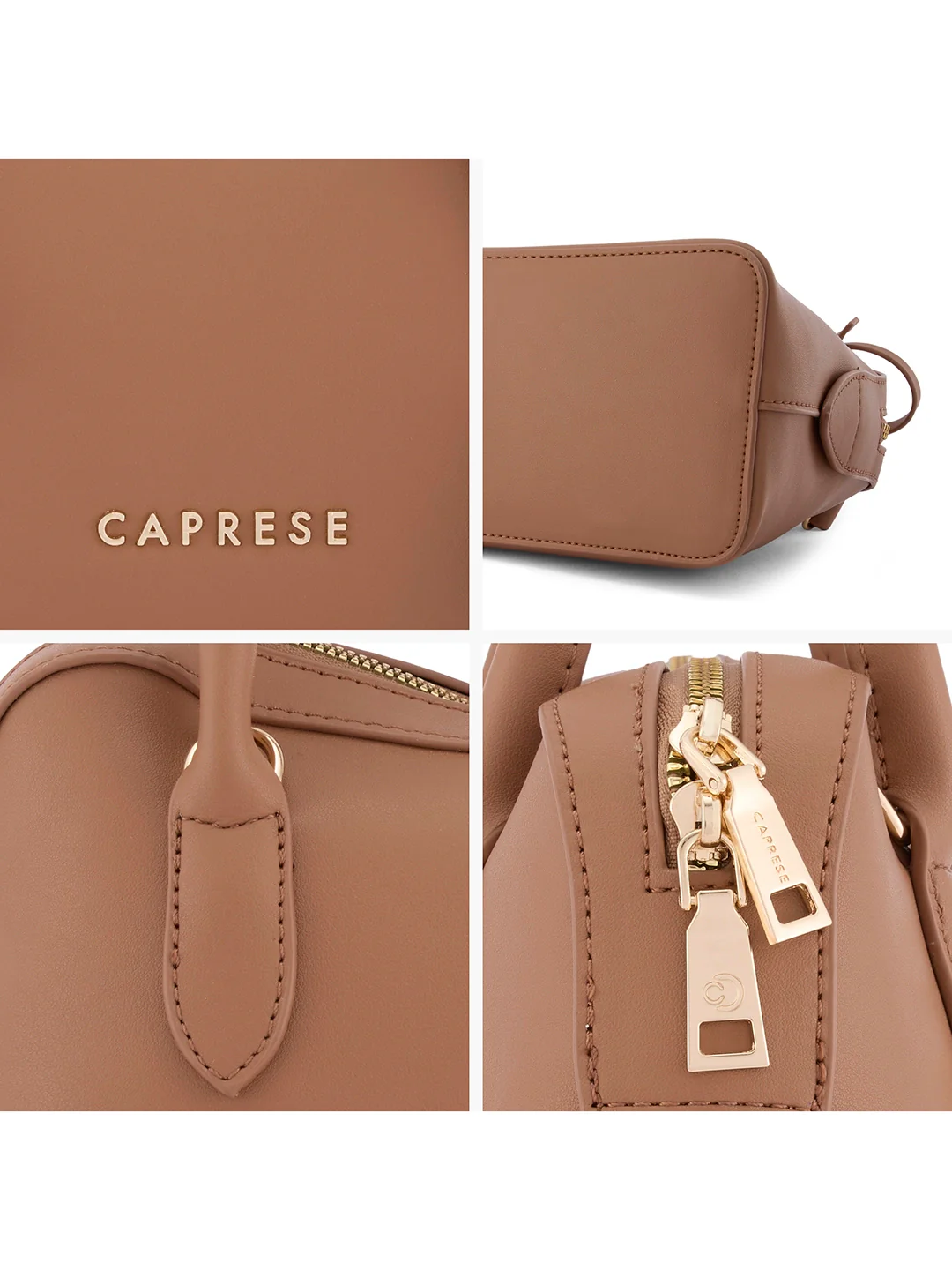 Caprese Dina Small Taupe Satchel Bag - Image 7