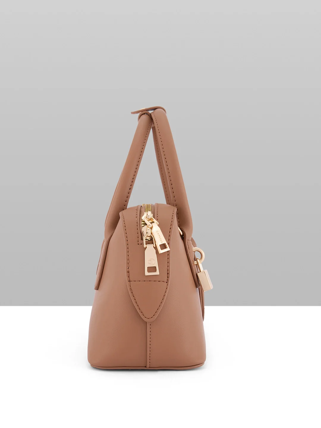 Caprese Dina Small Taupe Satchel Bag - Image 8