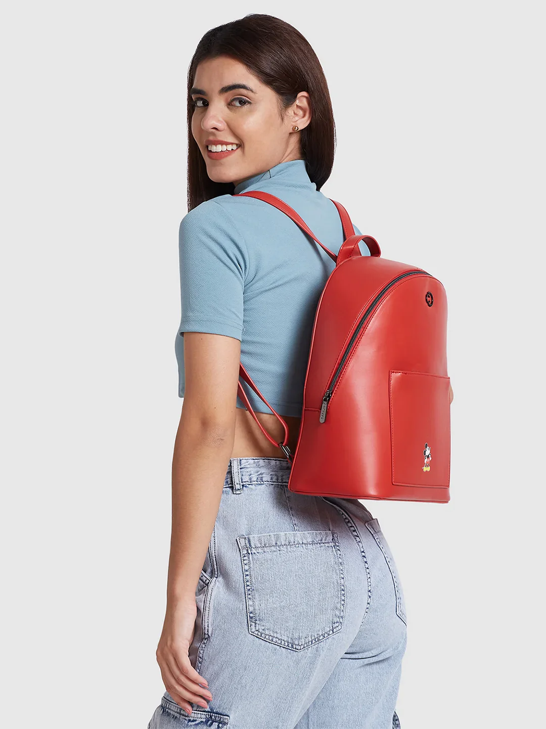 Caprese Disney Inspired Mickey Mouse Large Red Backpack - Image 11