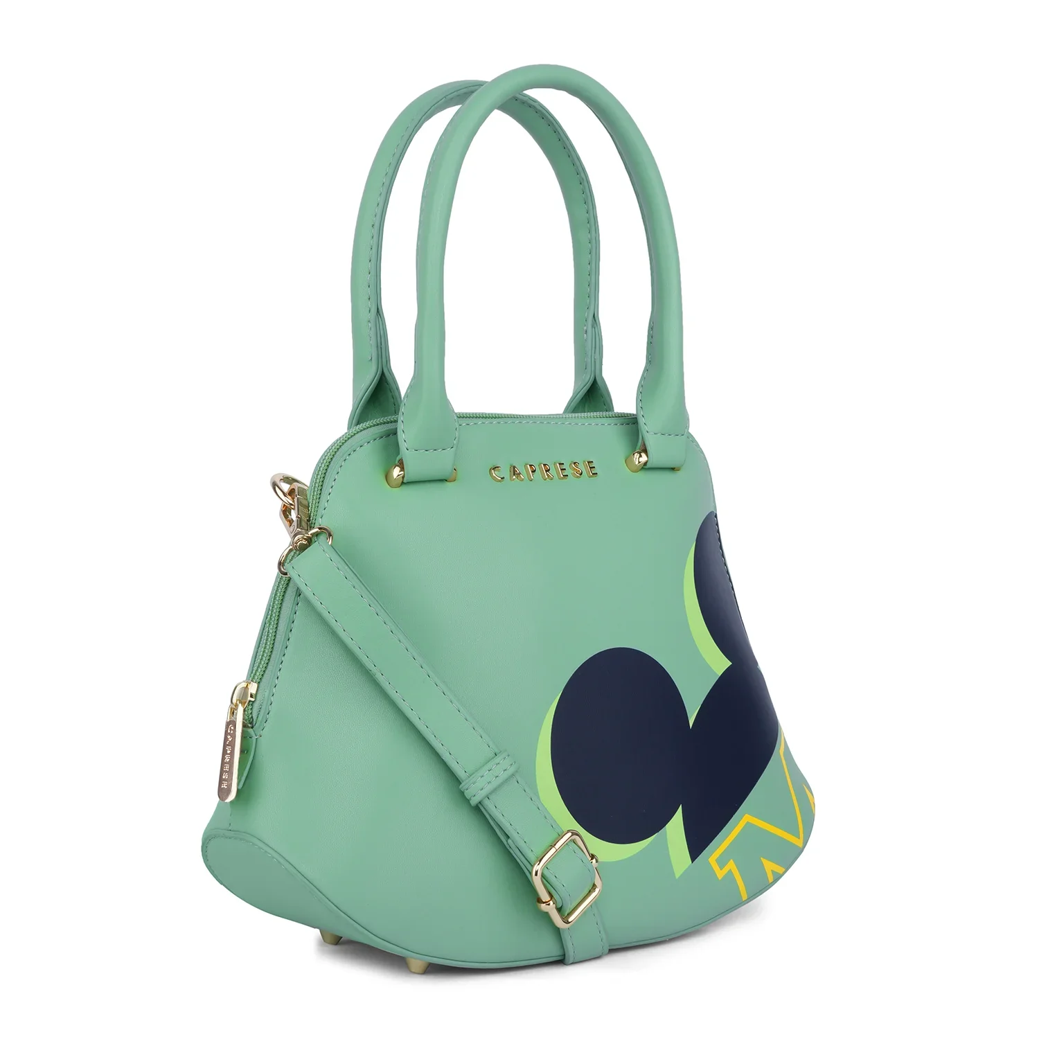 Caprese Disney Inspired Mickey Mouse Medium Mint Satchel Bag - Image 2