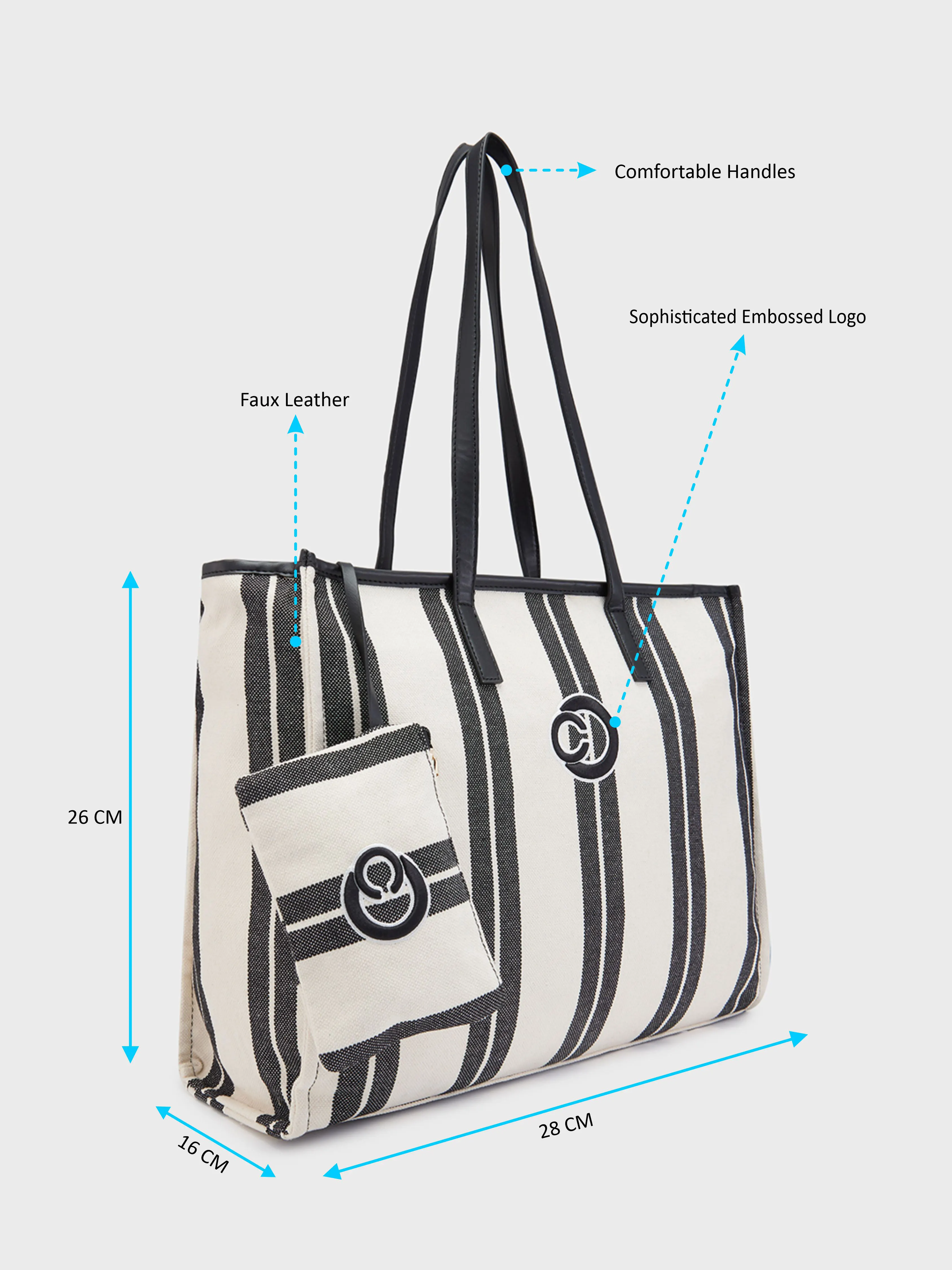Caprese Dixie Large Black Tote Bag - Image 7