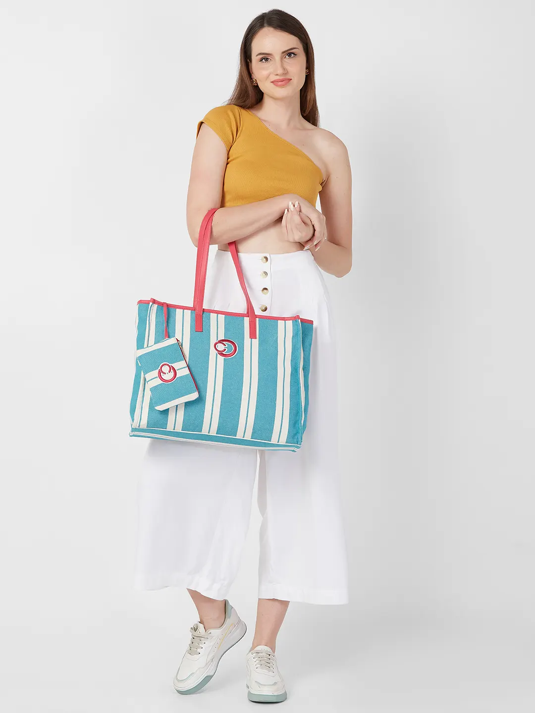 Caprese Dixie Large Blue Tote Bag - Image 15