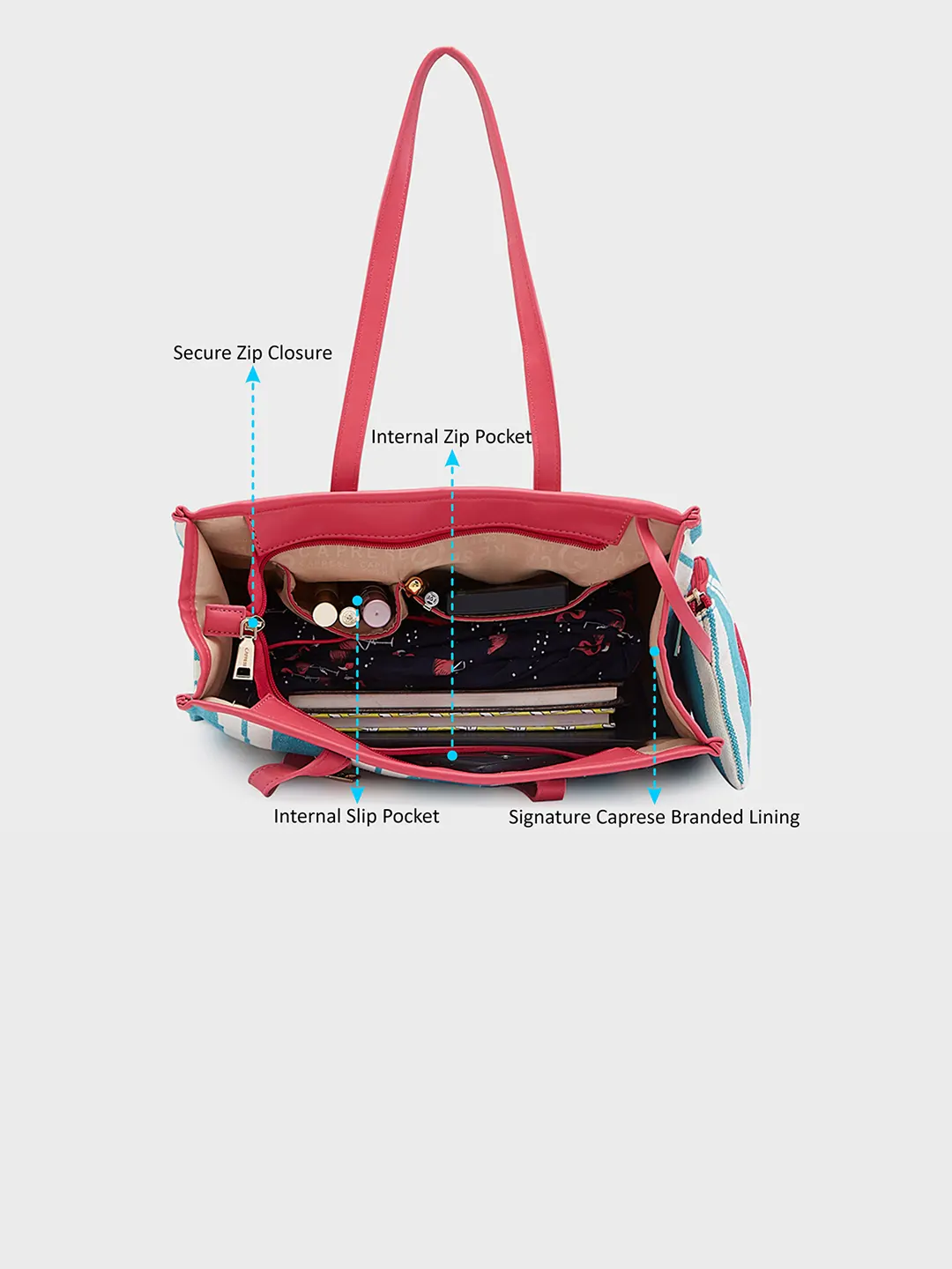 Caprese Dixie Medium Green Tote Bag - Image 7