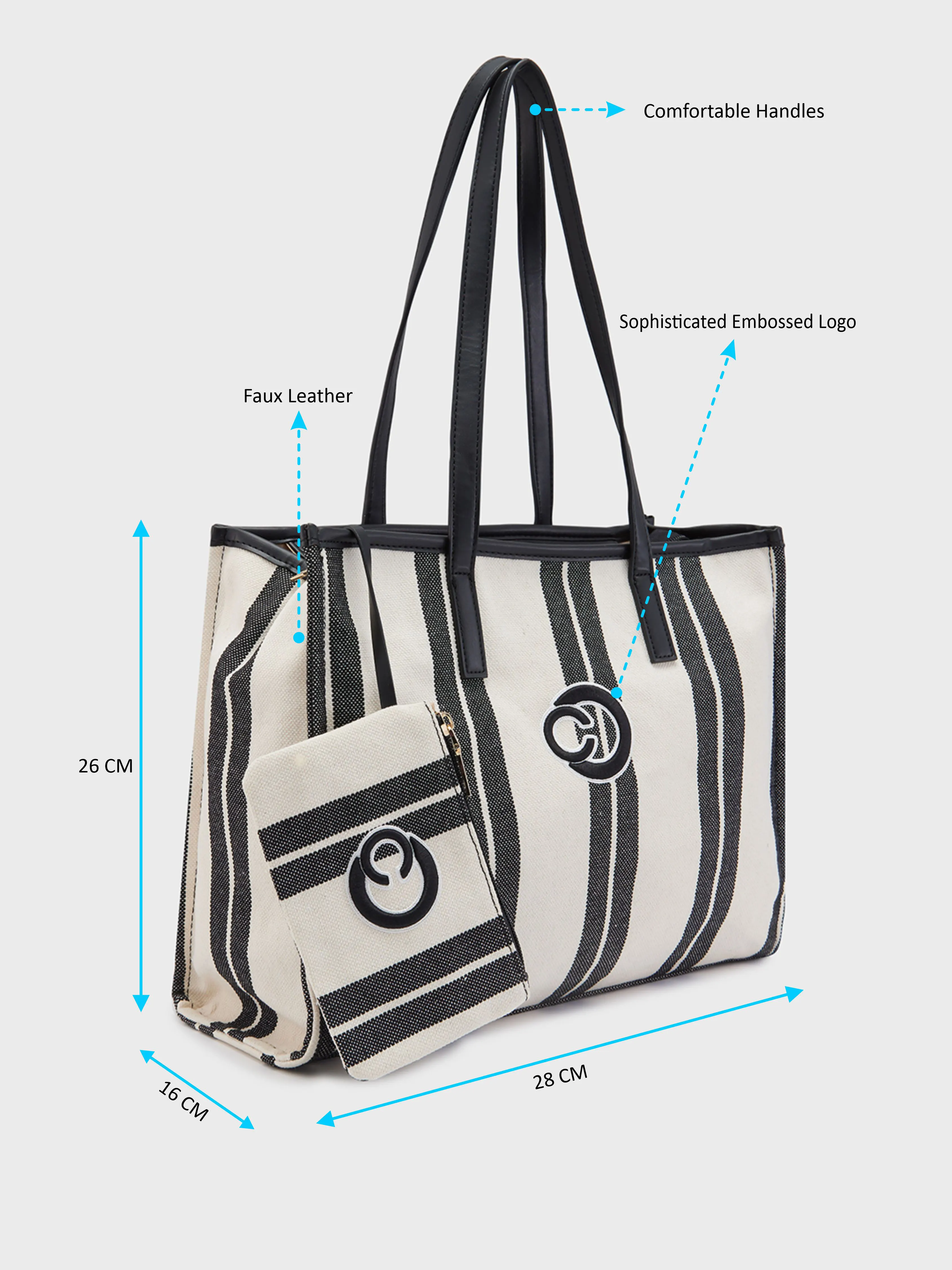 Caprese Dixie Medium Black Tote Bag - Image 5