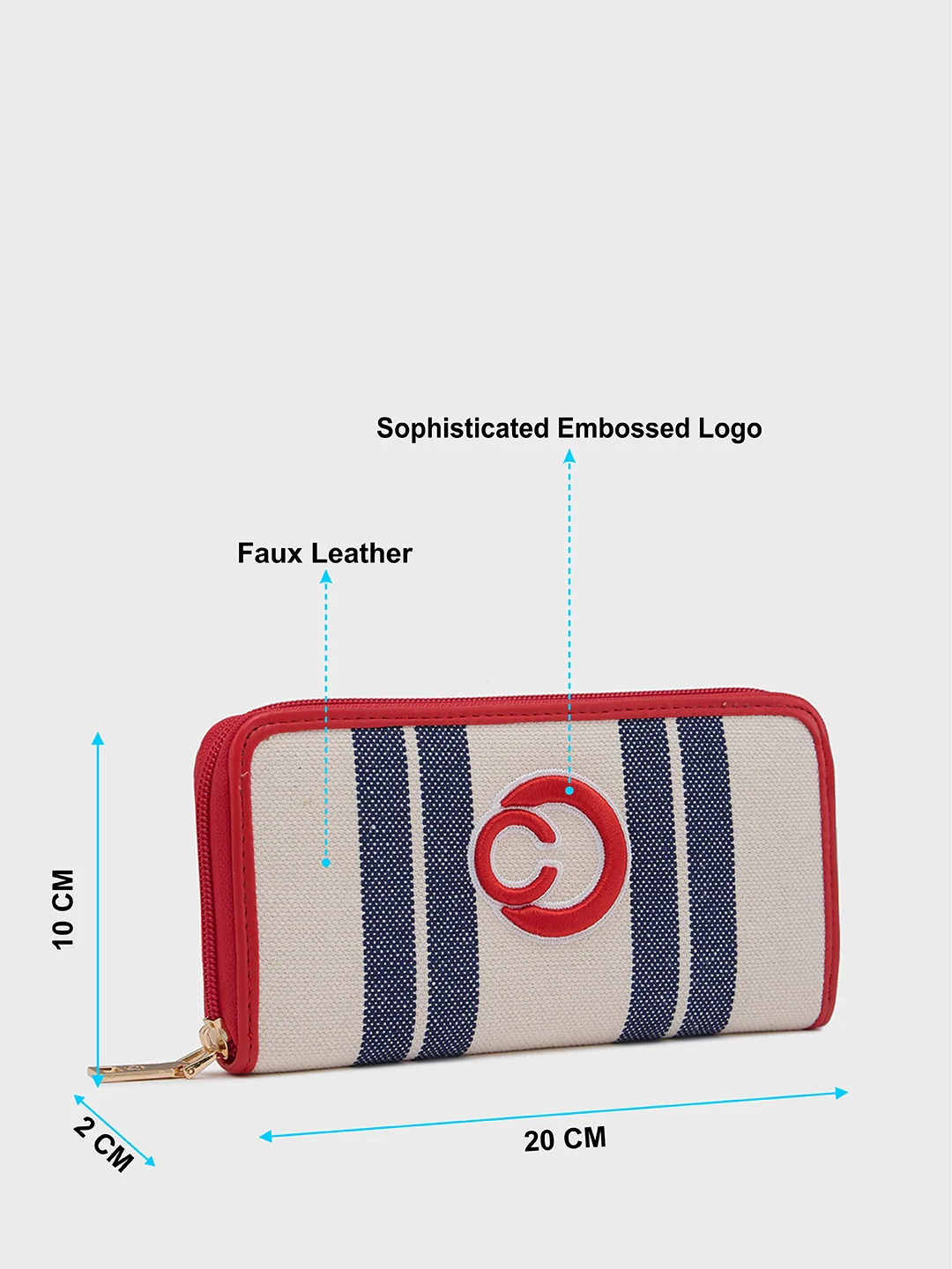 Caprese Dixie Large Blue Zip Around Wallet - Image 5