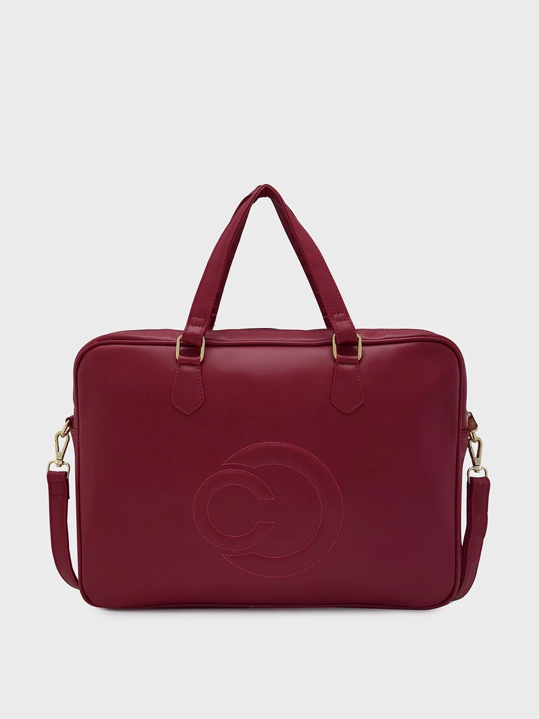 Caprese Dora Large Burgundy Laptop Bag