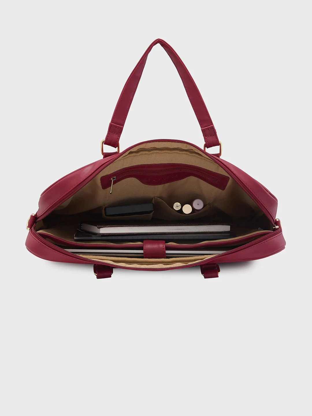 Caprese Dora Large Burgundy Laptop Bag - Image 14