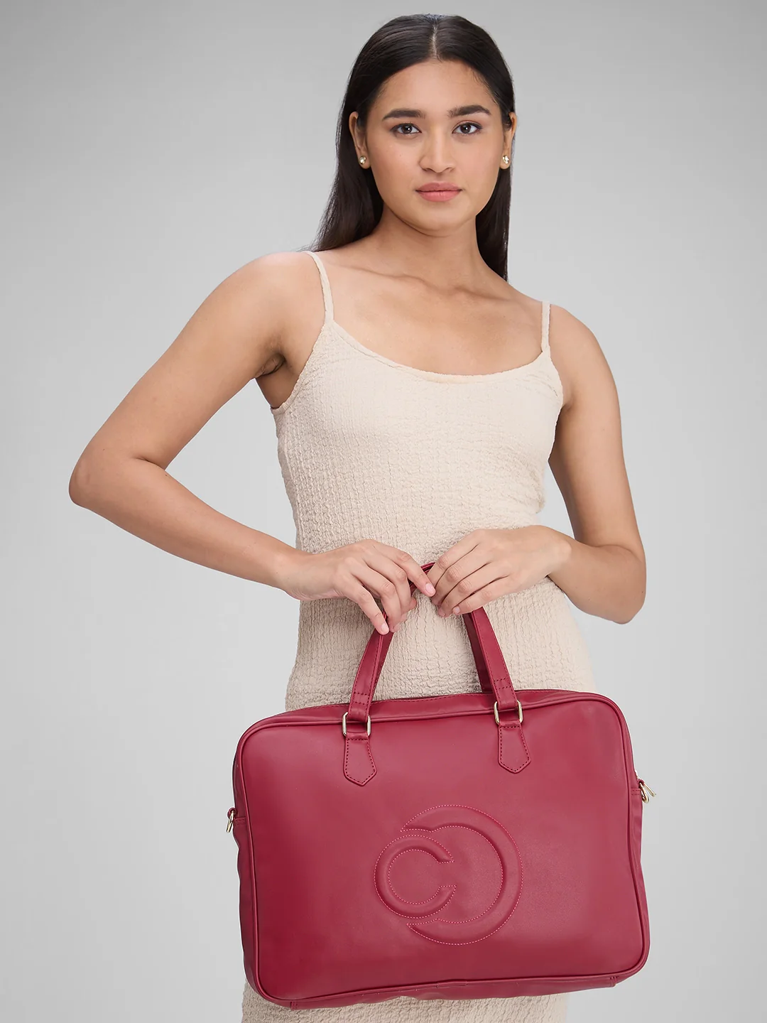 Caprese Dora Large Burgundy Laptop Bag - Image 9