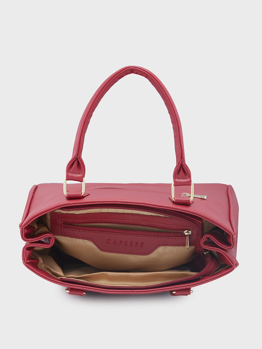 Caprese Dora Large Burgundy Satchel Bag - Image 5