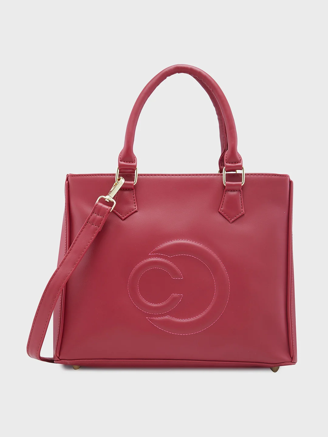 Caprese Dora Large Burgundy Satchel Bag - Image 6