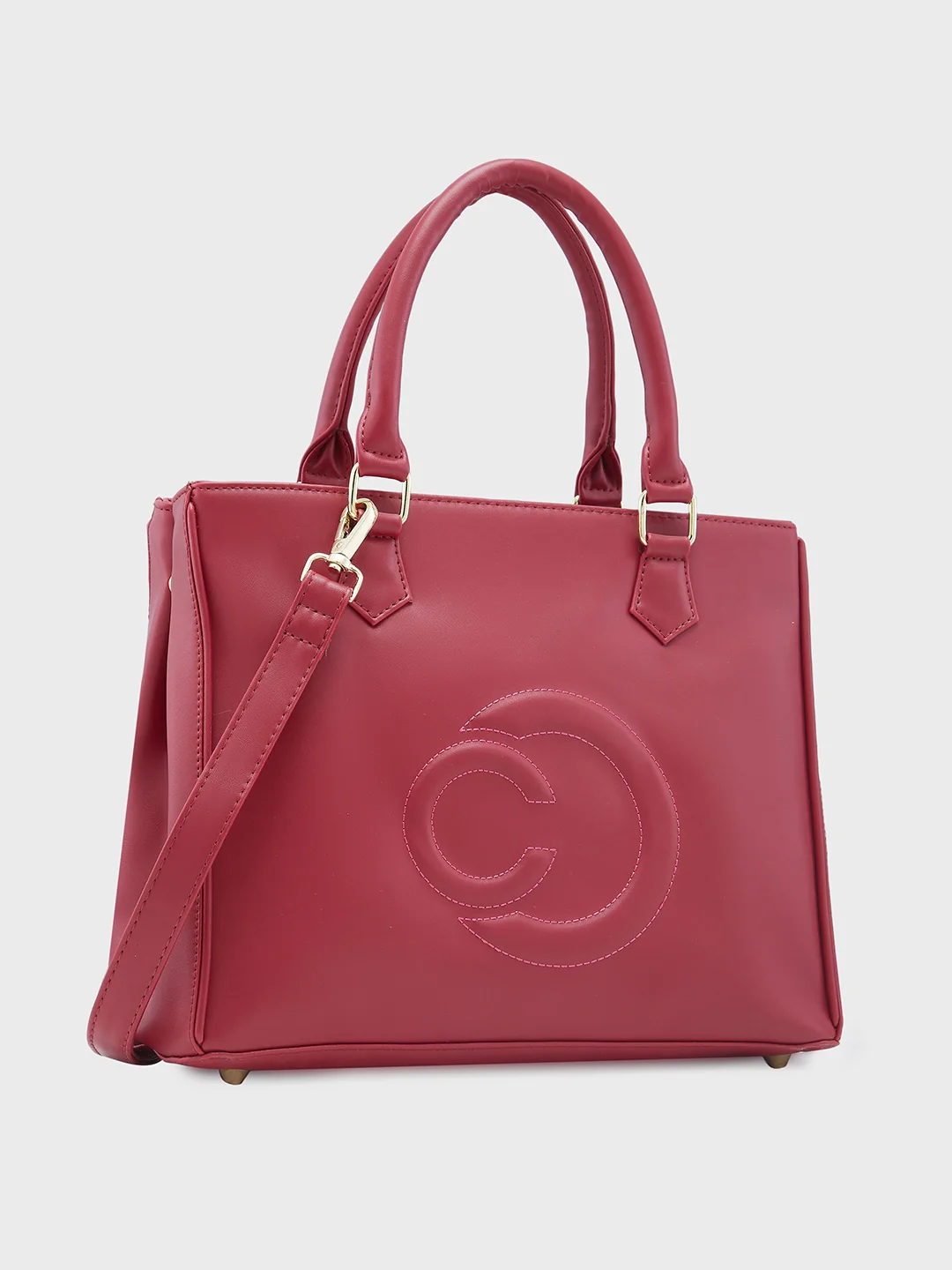 Caprese Dora Large Burgundy Satchel Bag - Image 8