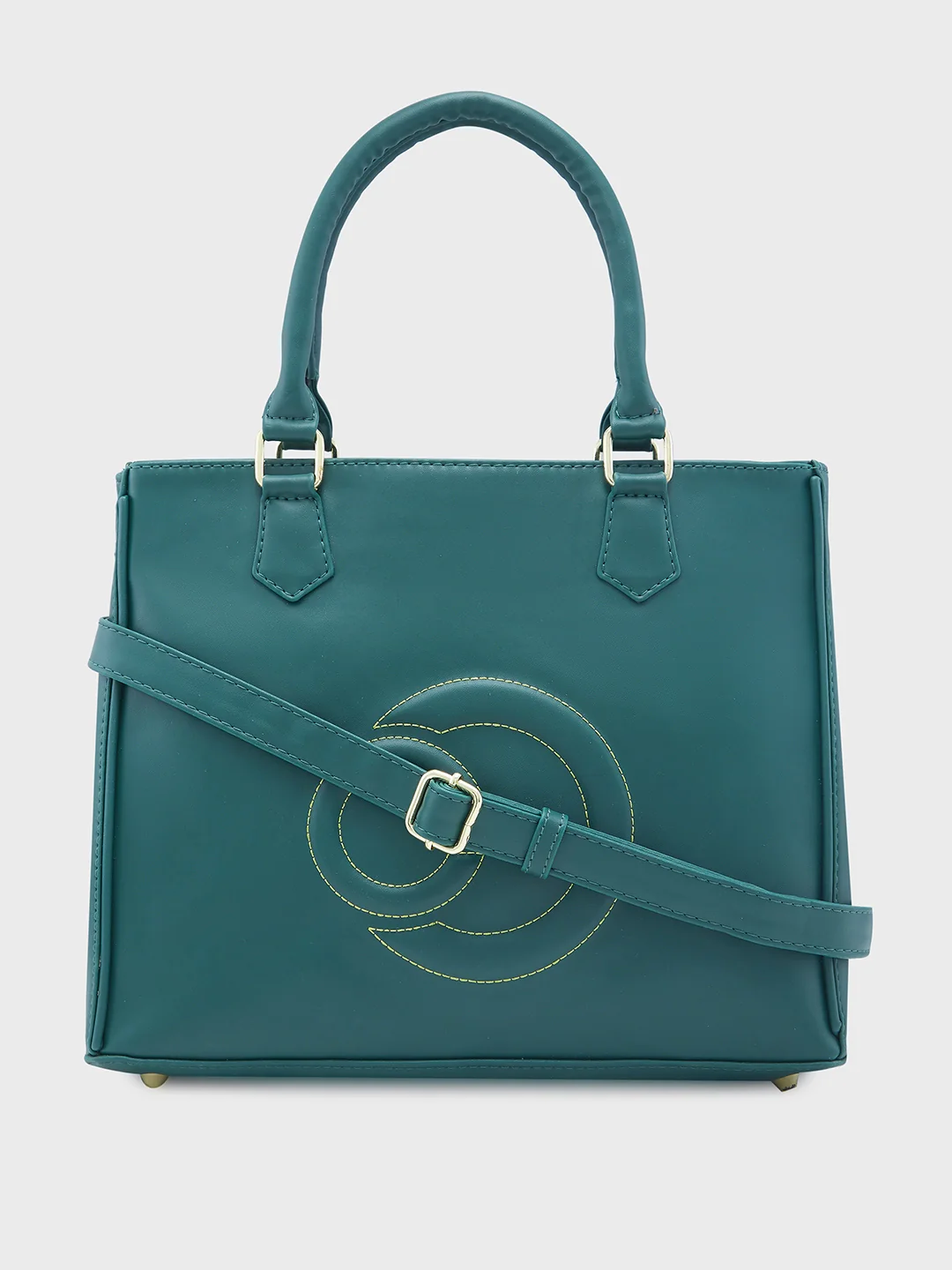 Caprese Dora Large Dark Green Satchel Bag