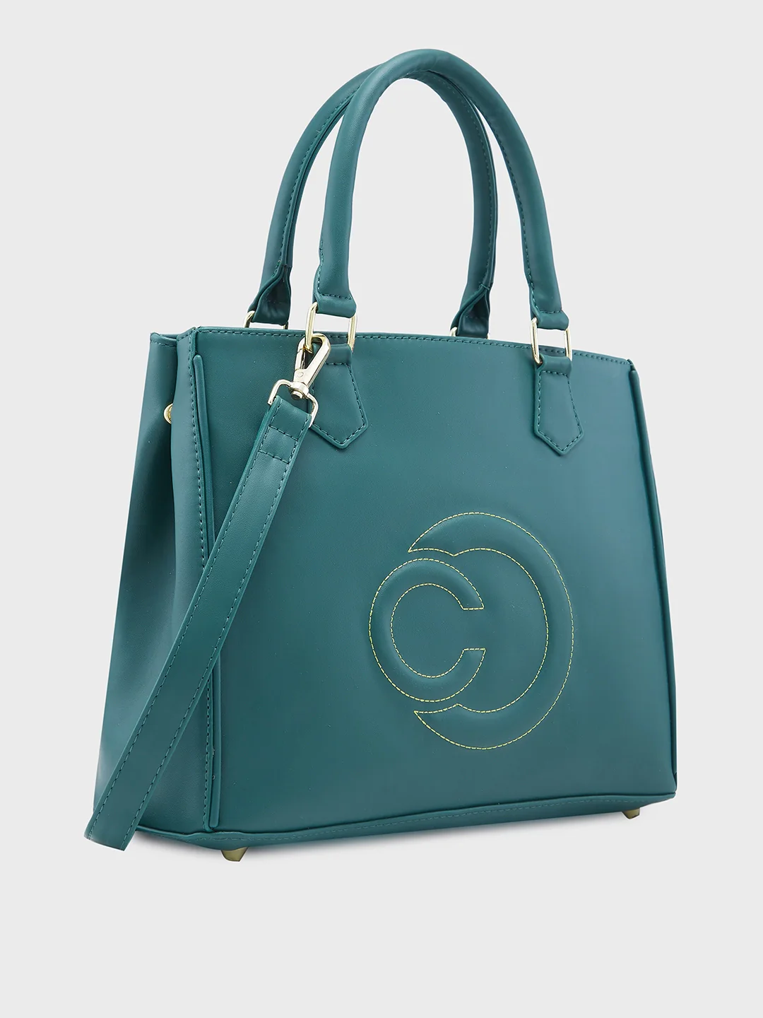 Caprese Dora Large Dark Green Satchel Bag - Image 10