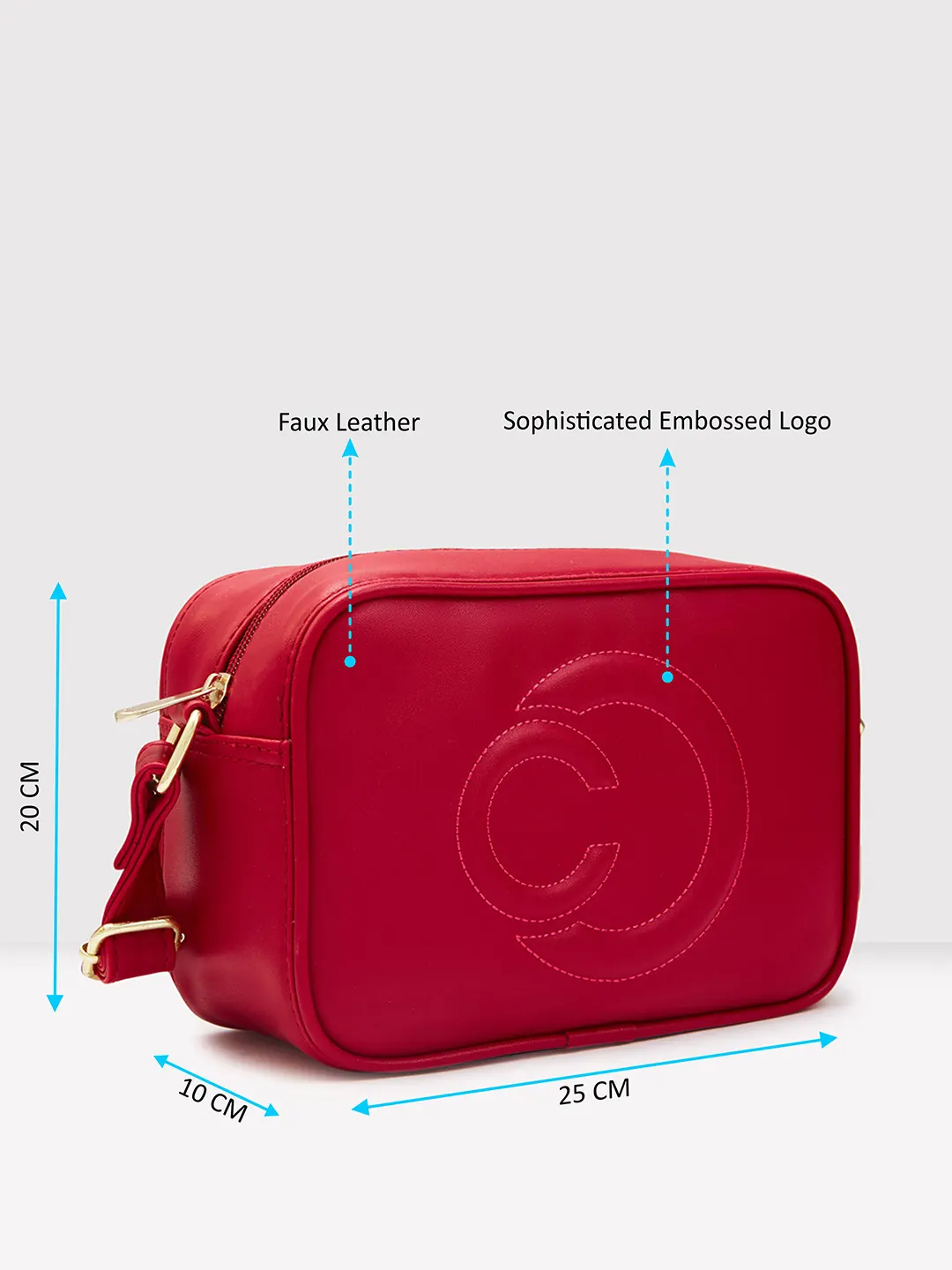 Caprese Dora Medium Burgundy Sling Bag - Image 6