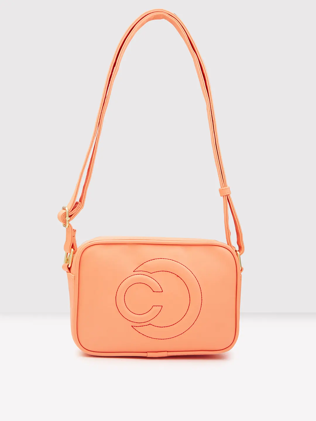Caprese Dora Medium Coral Sling Bag - Image 14