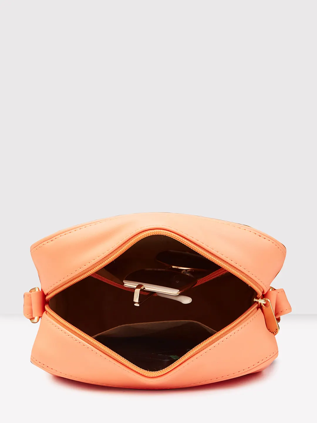 Caprese Dora Medium Coral Sling Bag - Image 7