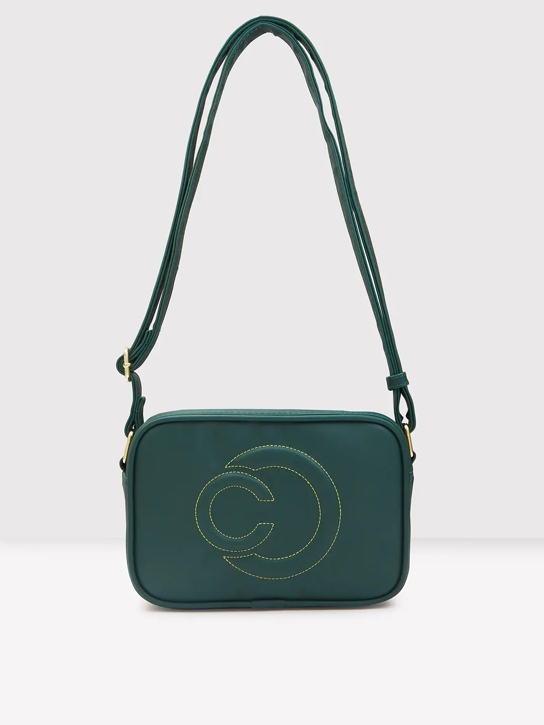 Caprese Dora Medium Dark Green Sling Bag