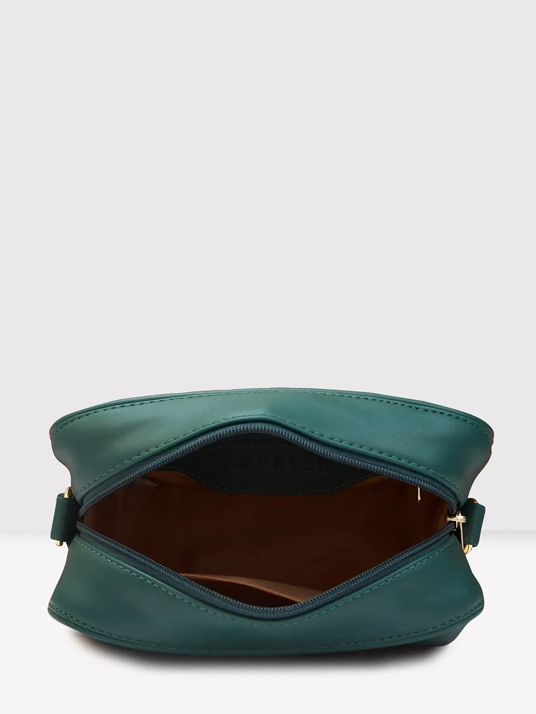 Caprese Dora Medium Dark Green Sling Bag - Image 9