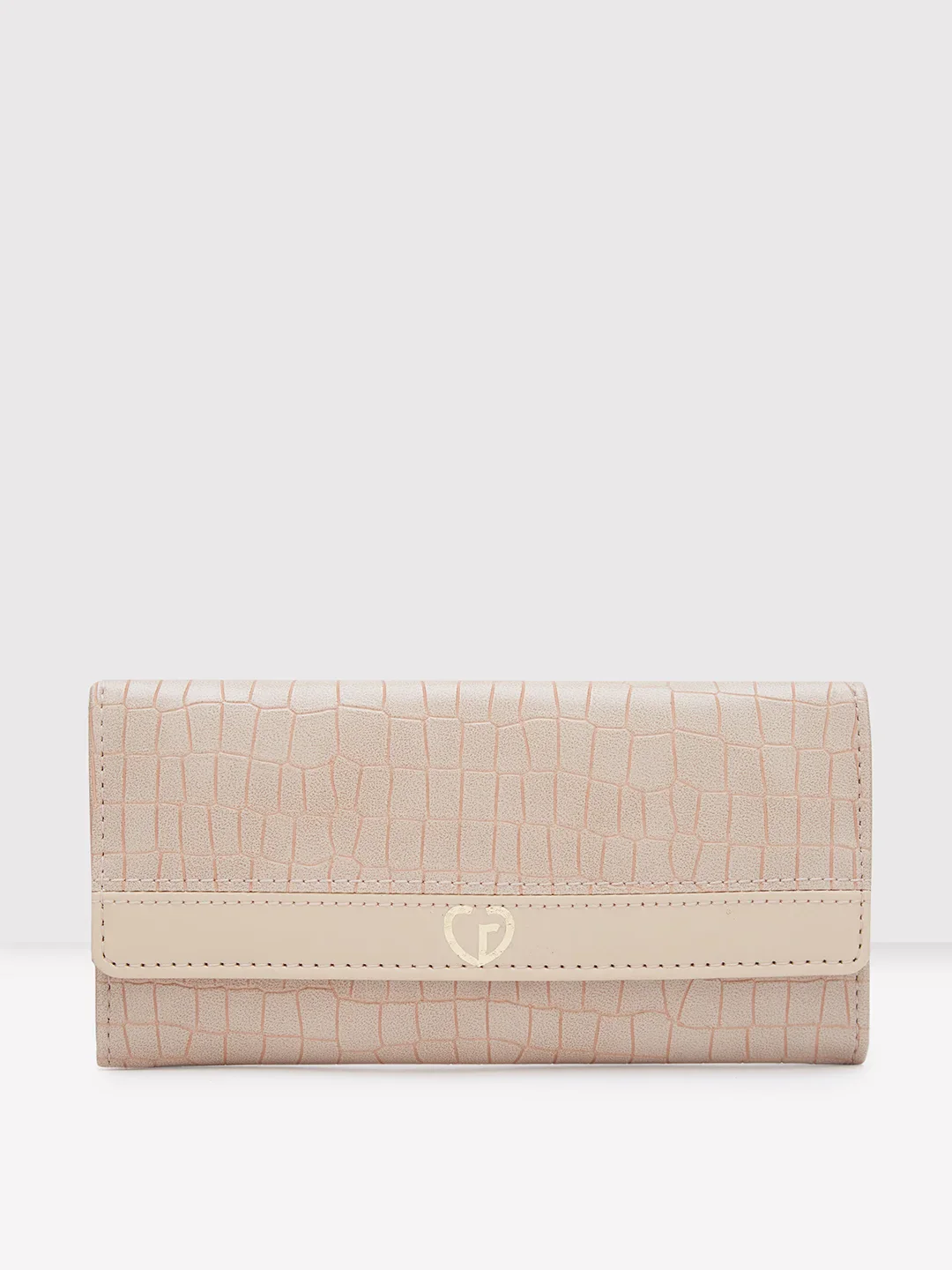 Caprese Dorrita Medium Beige Flapover Wallet