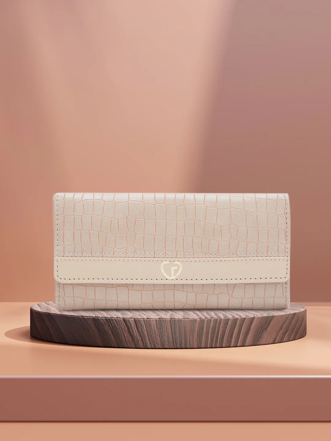 Caprese Dorrita Medium Beige Flapover Wallet - Image 13