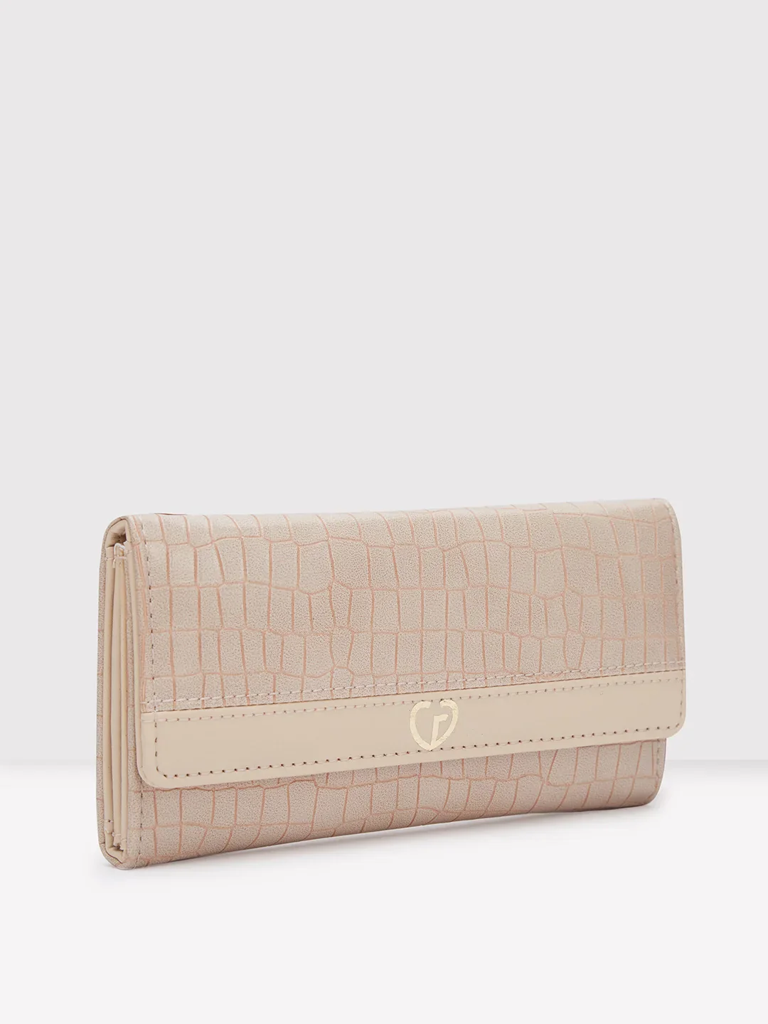 Caprese Dorrita Medium Beige Flapover Wallet - Image 4