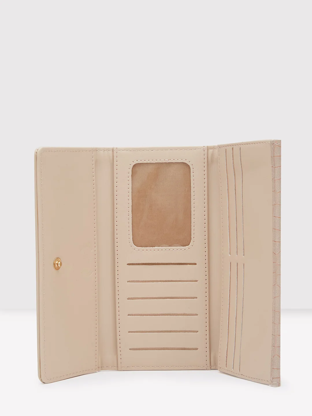 Caprese Dorrita Medium Beige Flapover Wallet - Image 9