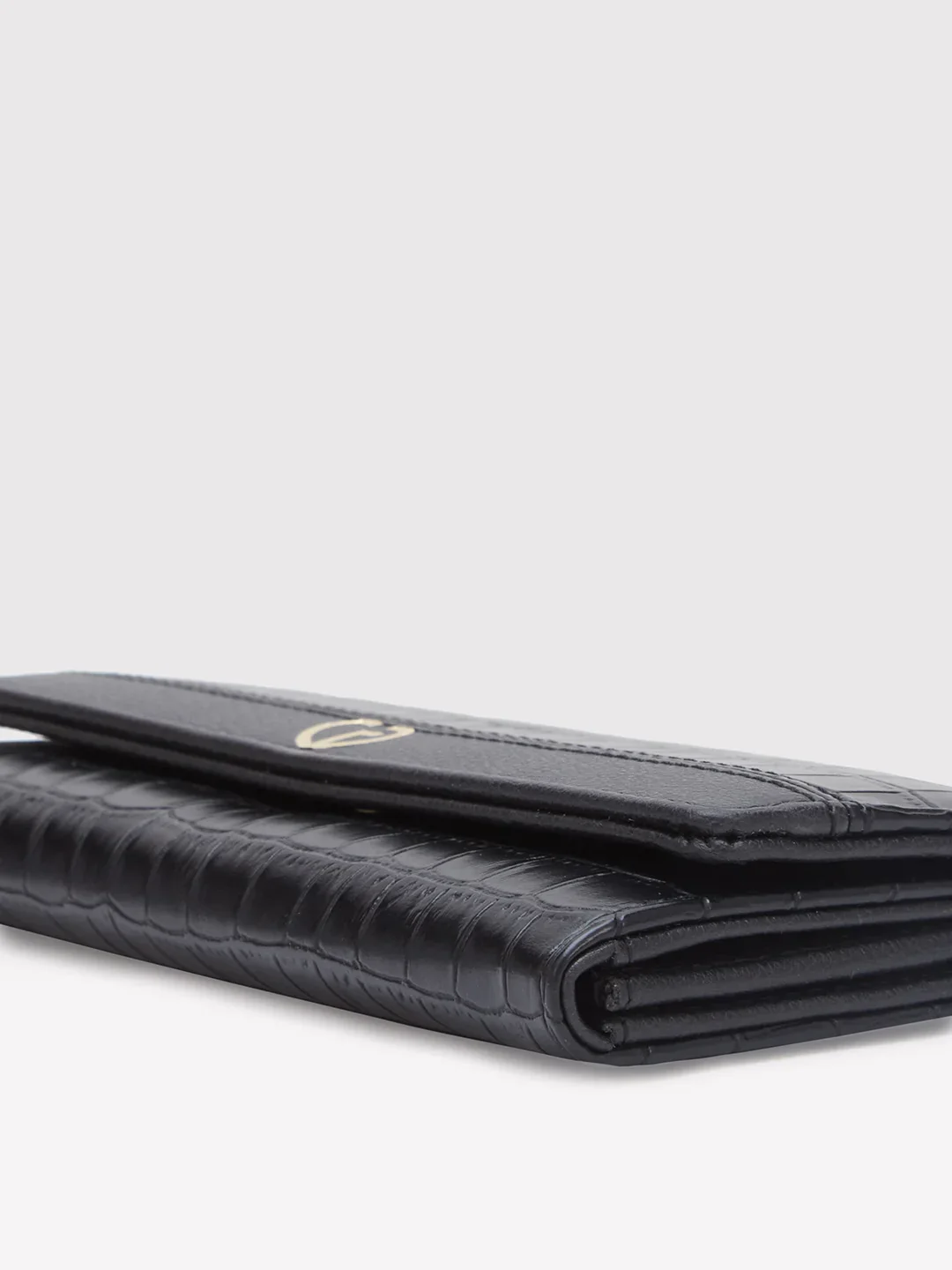 Caprese Dorrita Medium Black Flapover Wallet - Image 3