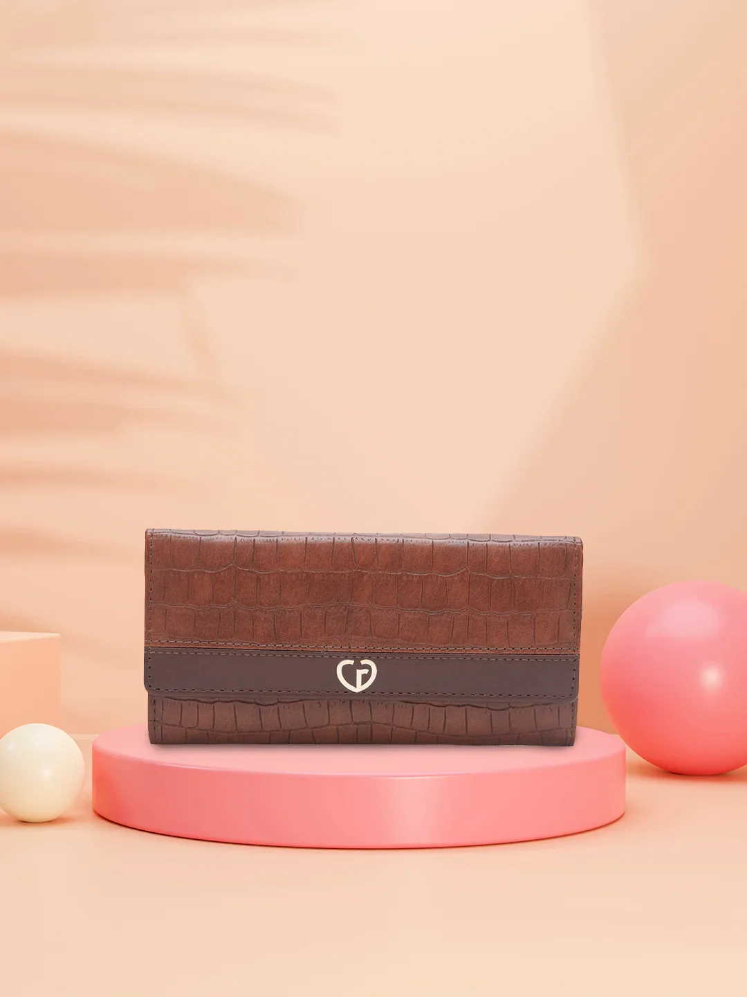 Caprese Dorrita Medium Brown Flapover Wallet - Image 12