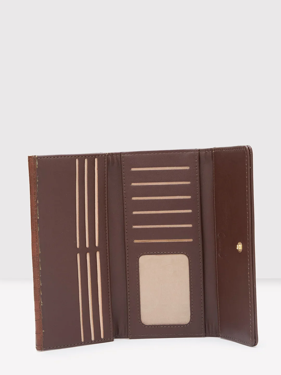 Caprese Dorrita Medium Brown Flapover Wallet - Image 7