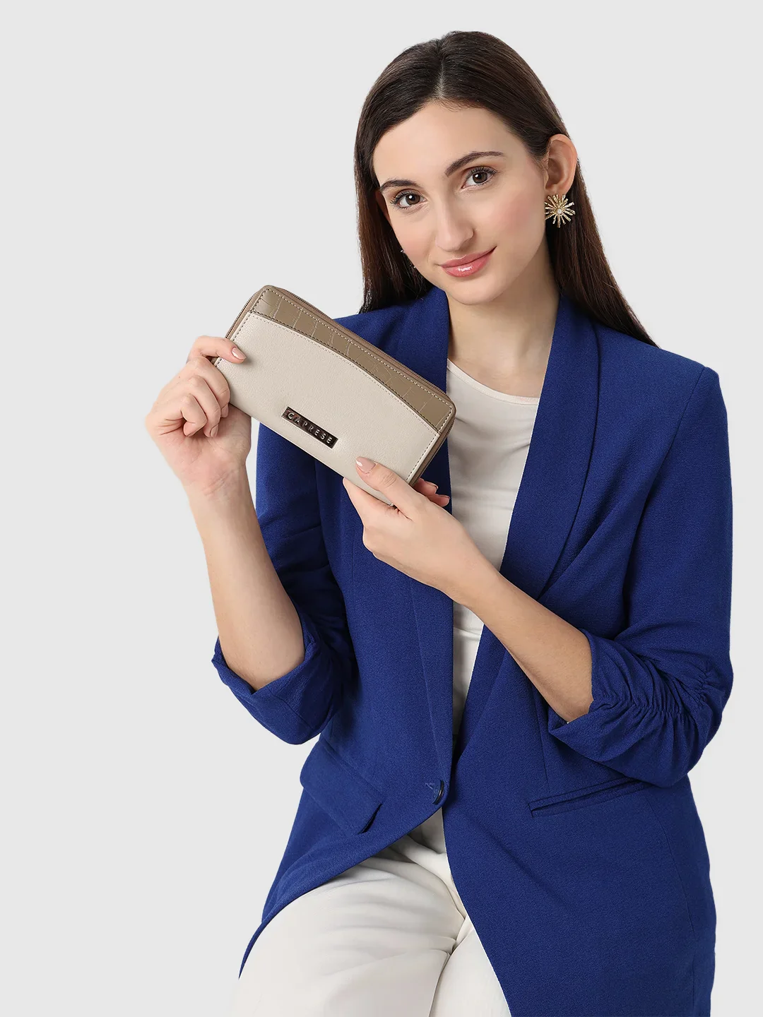 Caprese Dorrita Medium Taupe Zip Around Wallet - Image 3