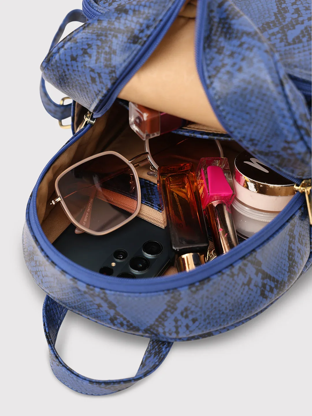 Caprese Draco Small Blue Backpack - Image 8
