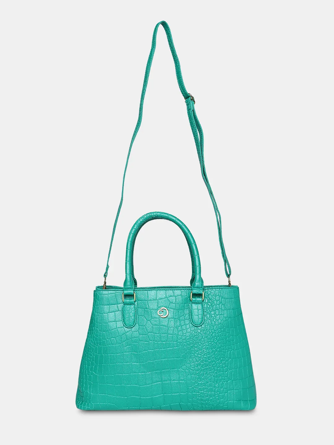 Caprese Eastwood Medium Metallic Green Tote Bag - Image 10