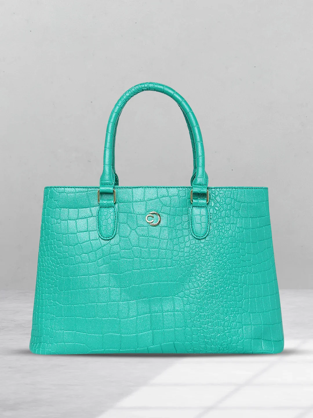 Caprese Eastwood Medium Metallic Green Tote Bag - Image 2