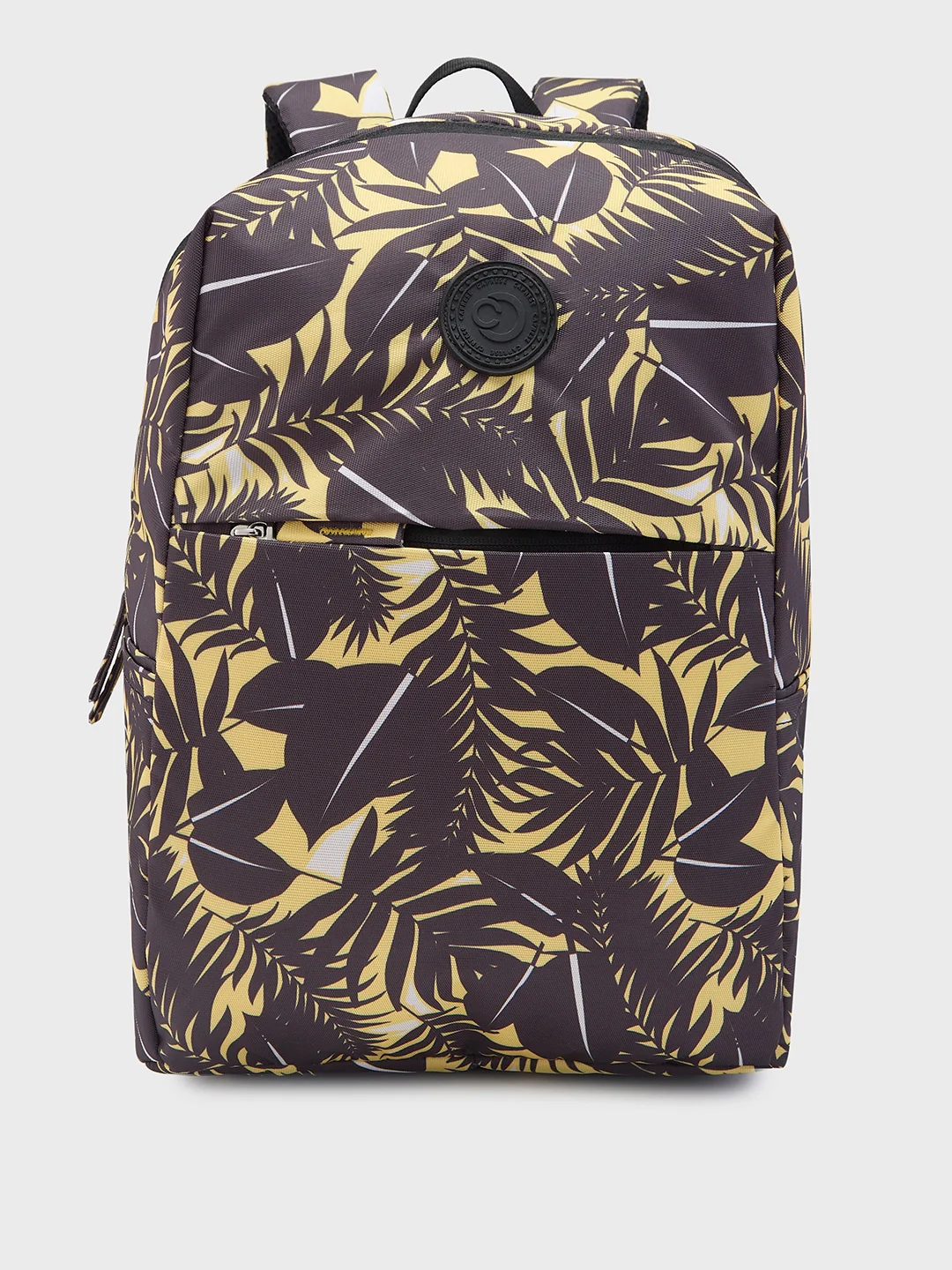 Caprese Eddy Medium Printed Black Laptop Backpack