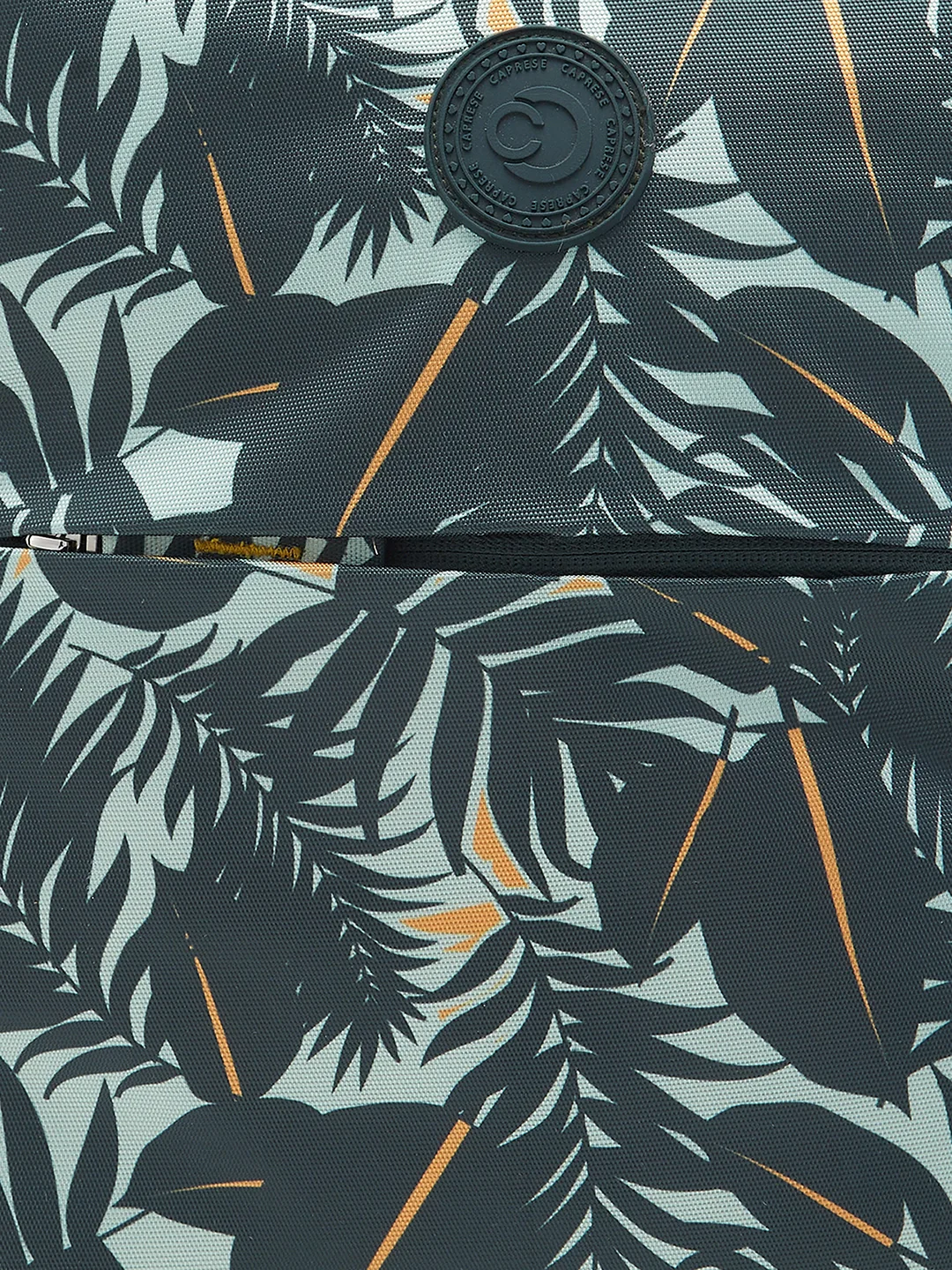 Caprese Eddy Medium Printed Green Laptop Backpack - Image 7