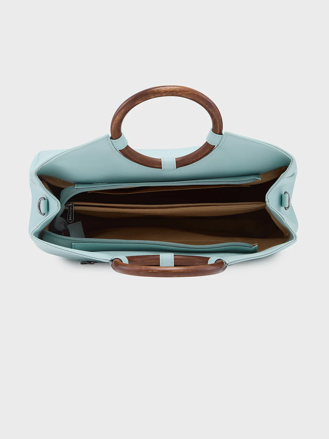 Caprese Edwina Large Aqua Satchel Bag - Image 11