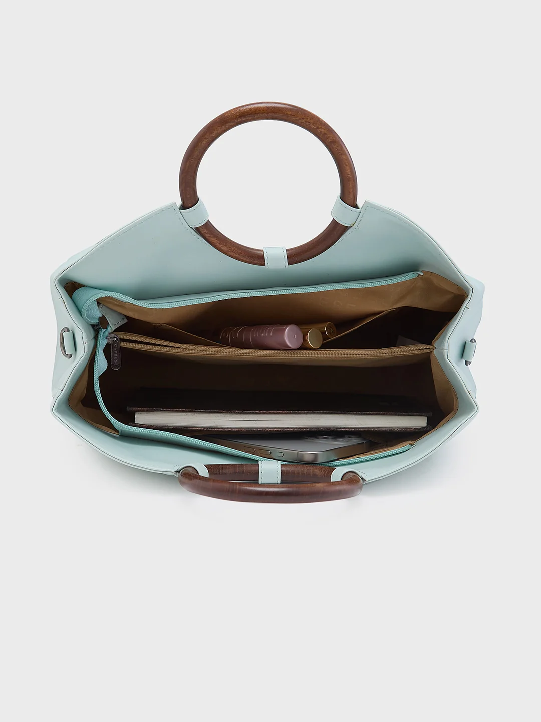 Caprese Edwina Large Blue Satchel Bag - Image 11