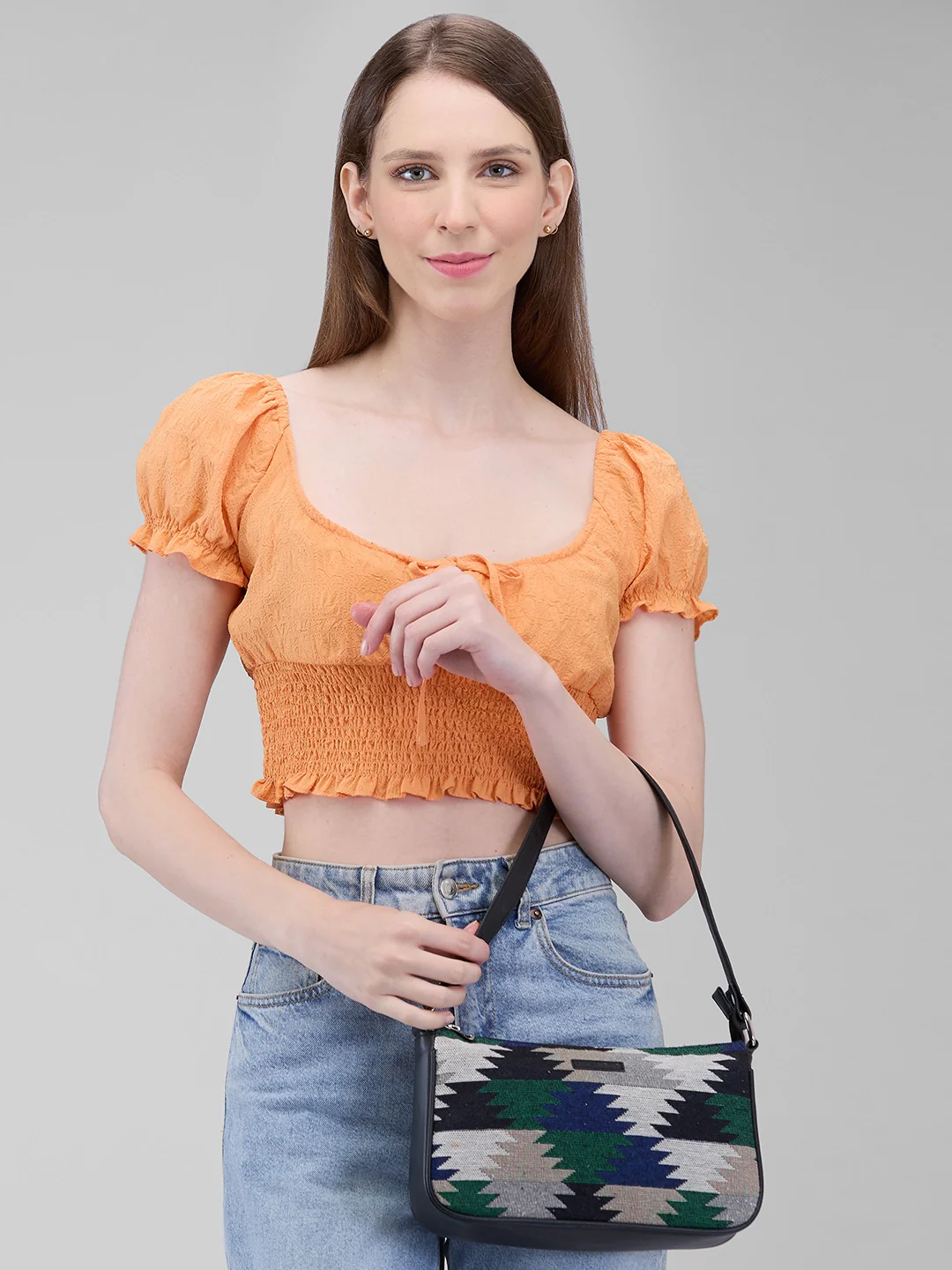 Caprese Edwina Medium Navy Hobo Bag - Image 2